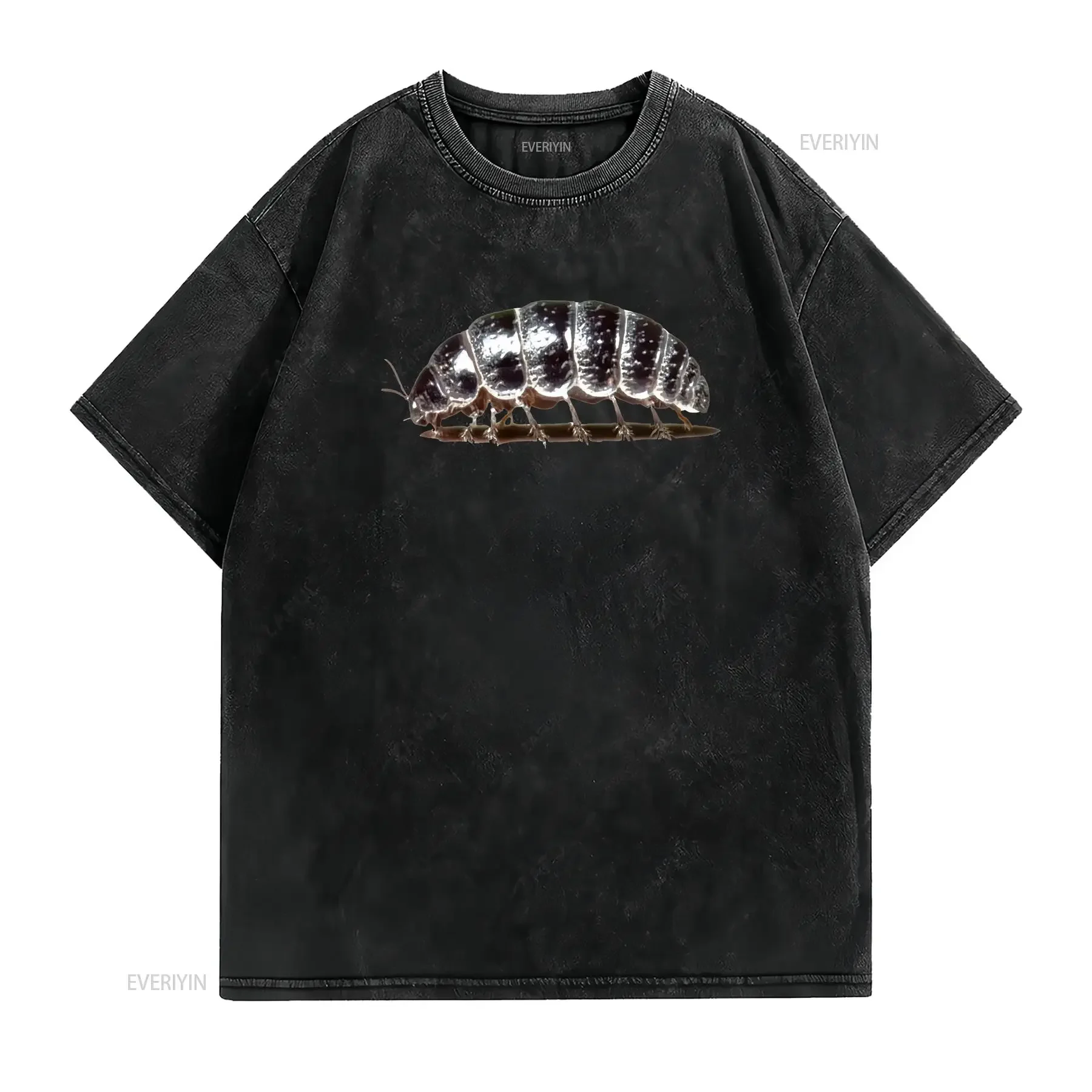 Insect Retro T Shirt Vintage Bug Pill Lover Nature Entomology Creepy Crawlies Top Isopod Washed designer clothes  vintage homme