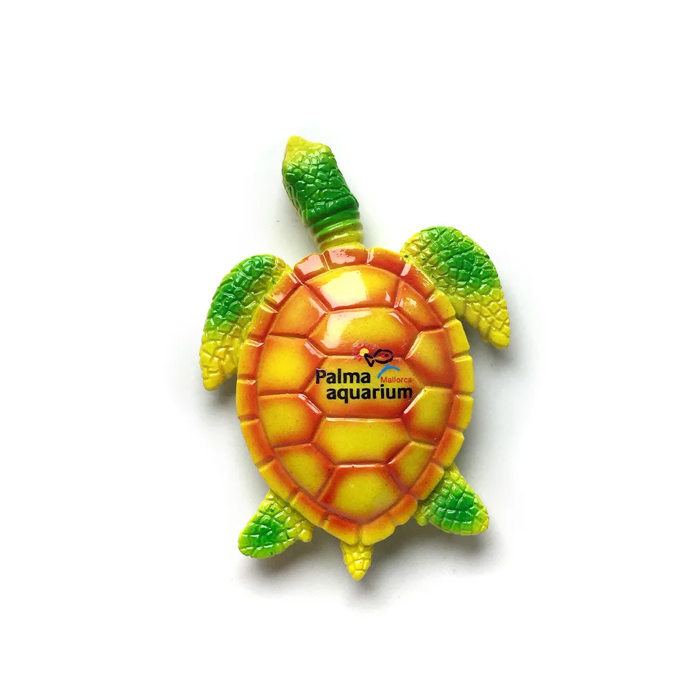 

Palma de Mallorca 3D Resin Turtle Magnet - Vibrant Colors, Strong Magnet, Perfect Aquarium Souvenir