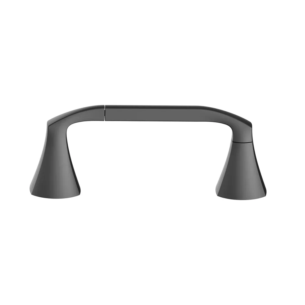 Porta carta igienica con montaggio a parete a svasatura semplice Finitura nera opaca Accessorio da bagno contemporaneo Hardware durevole incluso Facile