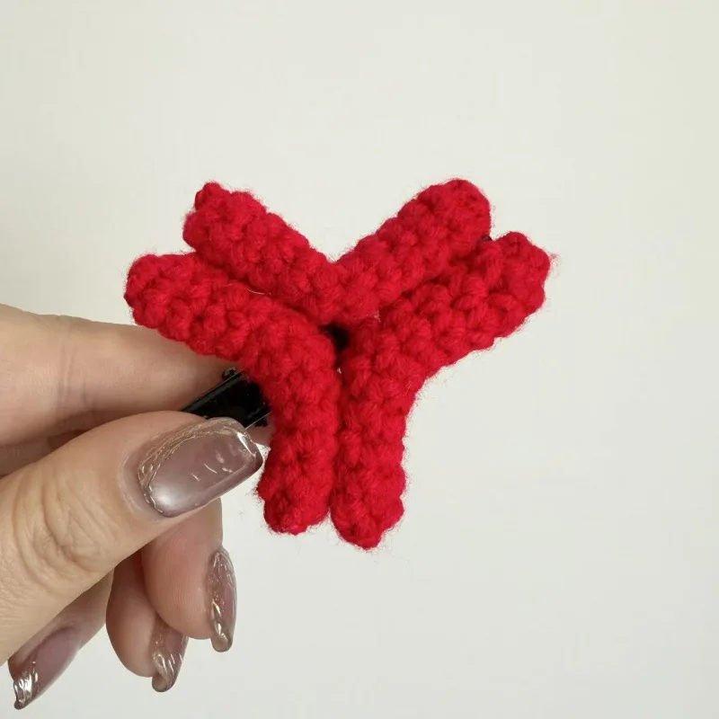 1 Pieza Novedosa Pinza para el Cabello de Pájaro Enojado, Clip de Pico de Pato de Hilo de Ganchillo, Lindo Pasador Lateral, Accesorio de Moda para el Cabello para Mujeres y Niñas