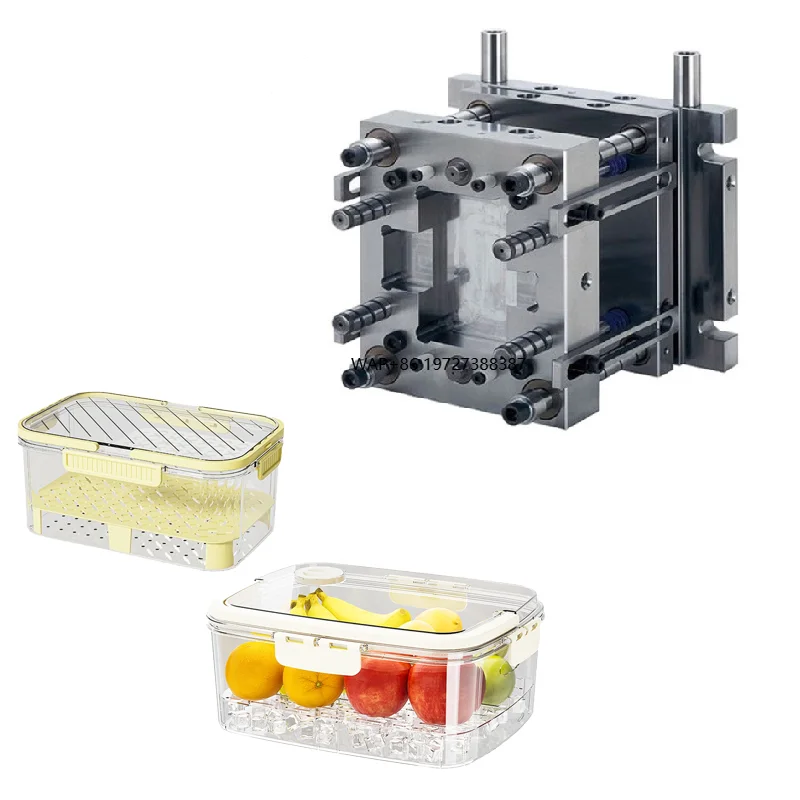 

Portable Outdoor Fresh Fruit and Vegetable Storage Box with Handle P20 Plastic Mould Hot Runner for Snacks Fruit on the Go