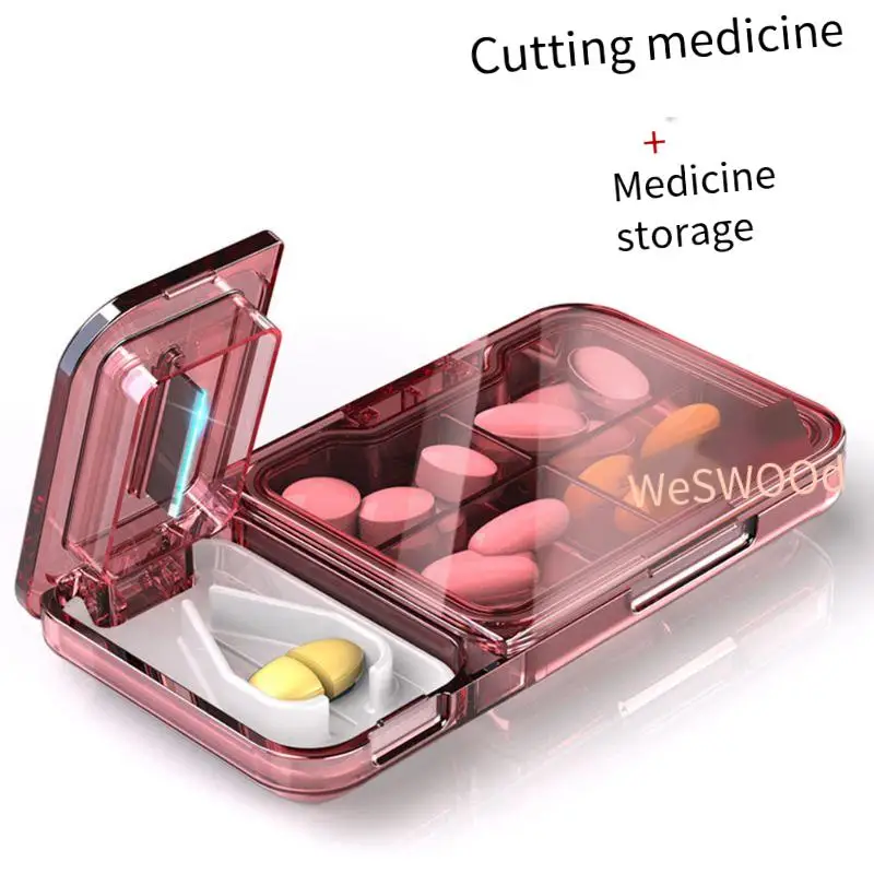 جهاز قطع الأدوية، تقسيم الأدوية، صندوق تقسيم الأدوية، صندوق تخزين أدوات قطع الطب الصغير المحمول #4
