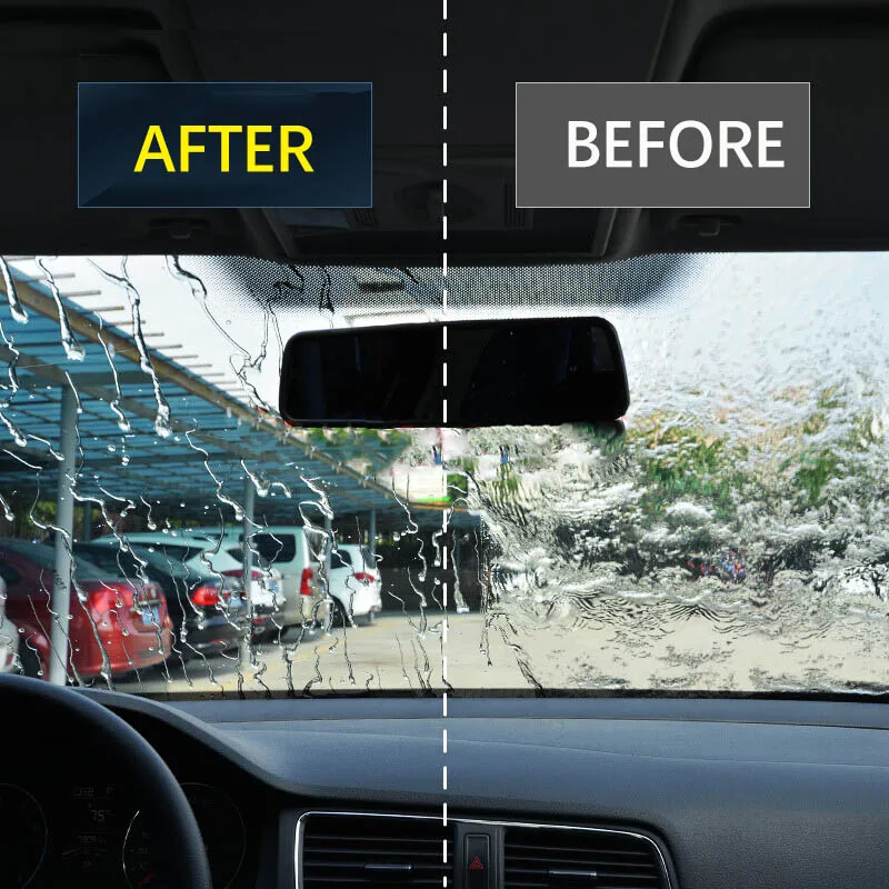 Nano Hydrophobic Car Glass Coating Spray, Rain Repellent Waterproof Anti-Fog Protective Liquid For Windshield & Mirror Detailing view 3
