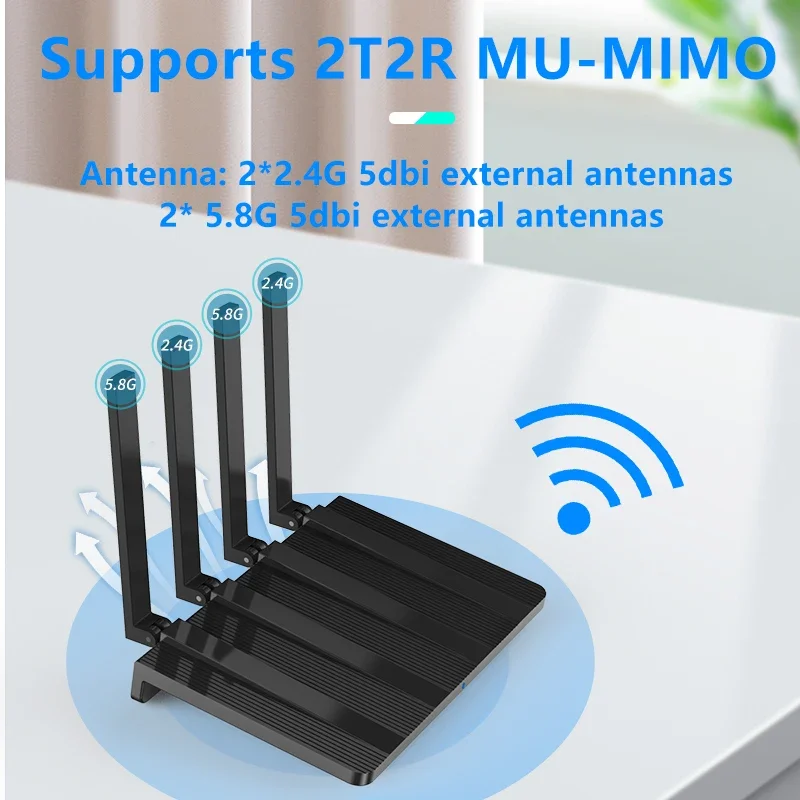 Zbtlink Dual Band WIFI6 Router 1800Mbps Mesh 256MB RAM USB3.0 WAN 3 Gigabit LAN Access Point Wireless Wifi Extender for Home