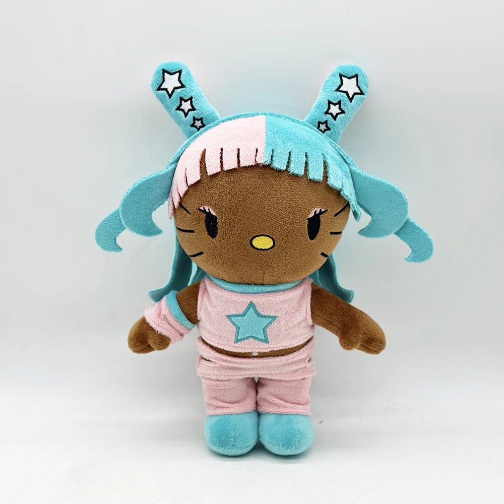 

Новинка 2025 года, Hello Kitty Meg The Stallion с розовой одеждой, плюшевая фигурка куклы, мягкие игрушки, милые подарки на день рождения для мальчиков и девочек