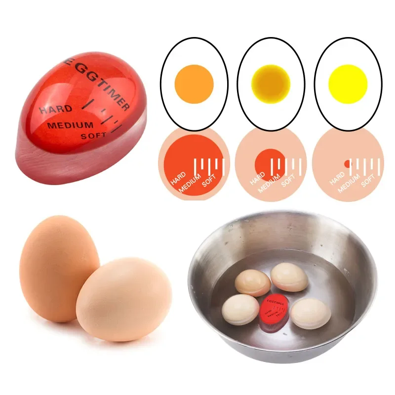 Eggtimer-temporizador de huevos hervidos creativo, herramientas de cocina, accesorios de alerta de alimentos, alarma de cocina de dulces, Gadget de
