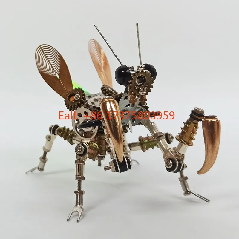 3D three-dimensional metal hand-assembled model toy DIY mechanical precision insect dragonfly spider mantis high difficulty