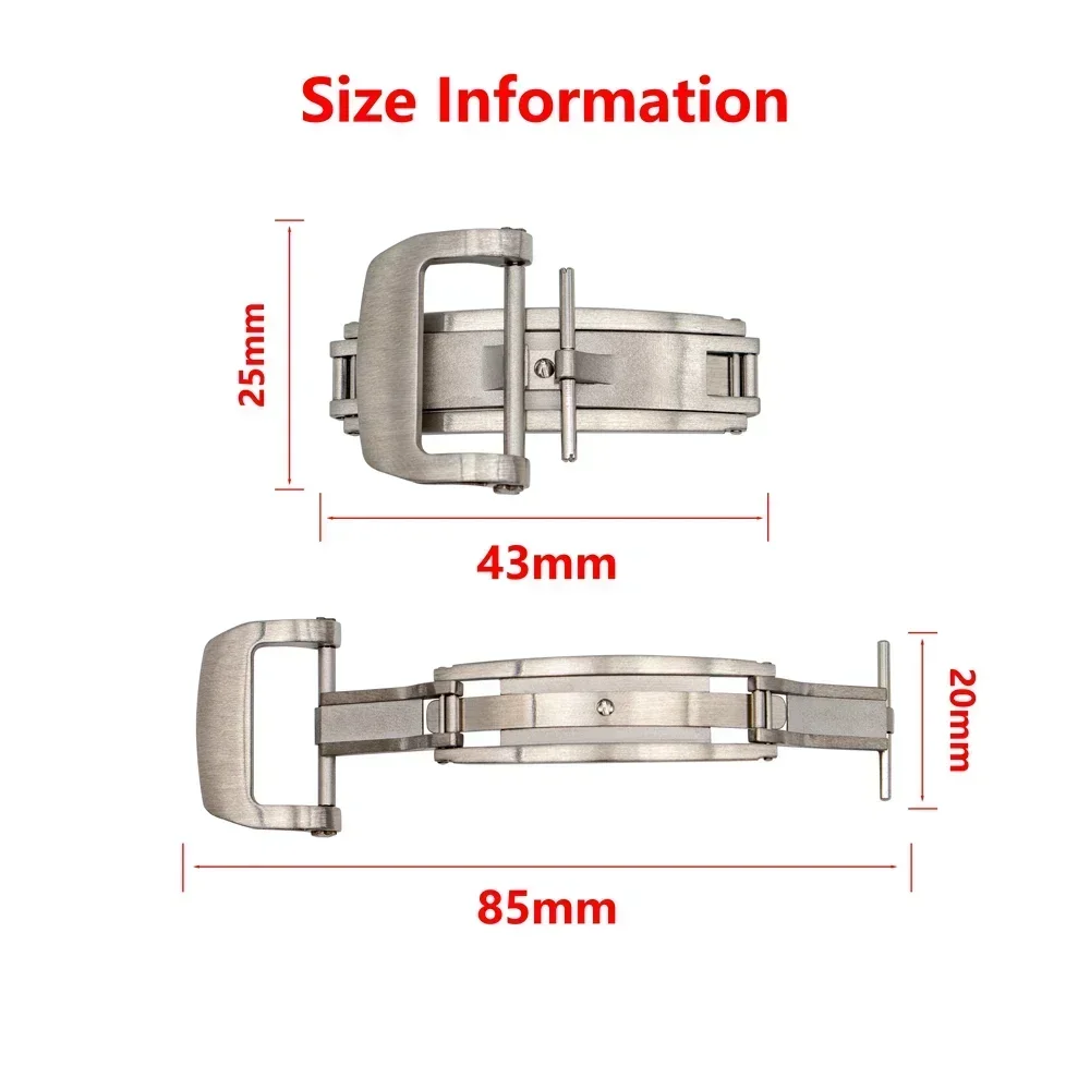 18 20mm 22mm Universal Clasp Watch Band Butterfly Buckle For Samsung Galaxy 3 4 5 40mm HUWAWEI GT 3 Watchbands Clasp Accessories