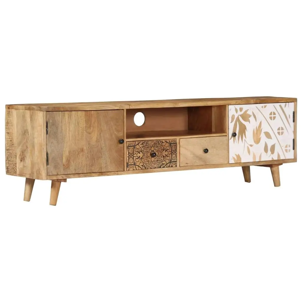 

Solid Wood Mango TV Stand 55.1x11.8x15.7 - Stylish Modern Furniture for Living Room