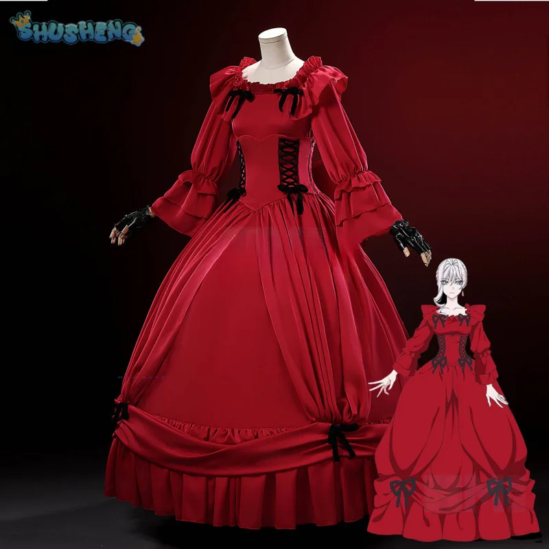 أنيمي قد أطلب شيء نهائي واحد القرمزي El Vandimion تأثيري حلي فتاة لوليتا فستان أحمر اكسسوارات هدية حفلة عيد الميلاد #2