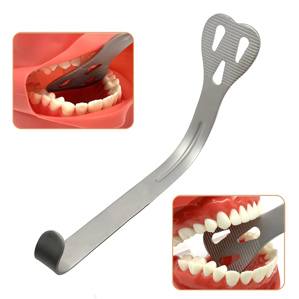 Dental Lingual Retractor Mouth Gag Oral Opener Wider Isolation Retractor for Teeth Cleaning Orthodontic Procedures