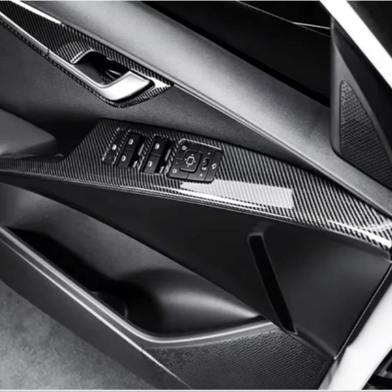 キア・ニロev-2022-2024年式-左ハンドル車用-サイドドアインテリア-パワーウィンドウスイッチボタン-ハンドルボウルカバー-トリム-カースタイリング
