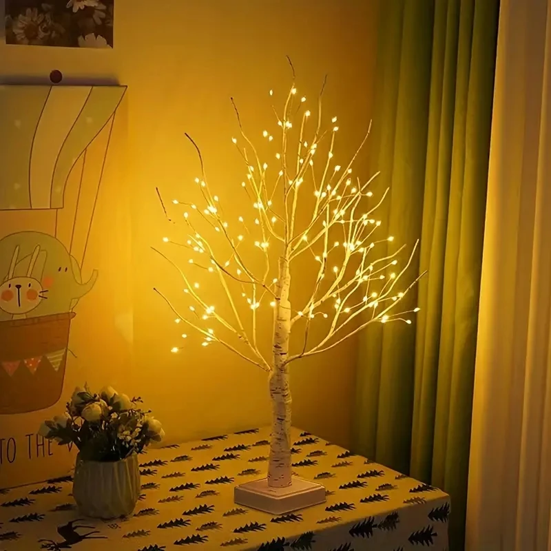 1PC 144 LEDS Birch Tree Lights USB And Battery Power For Holiday Decorative Tree For Thanksgiving Gifts Parties Easter Gift