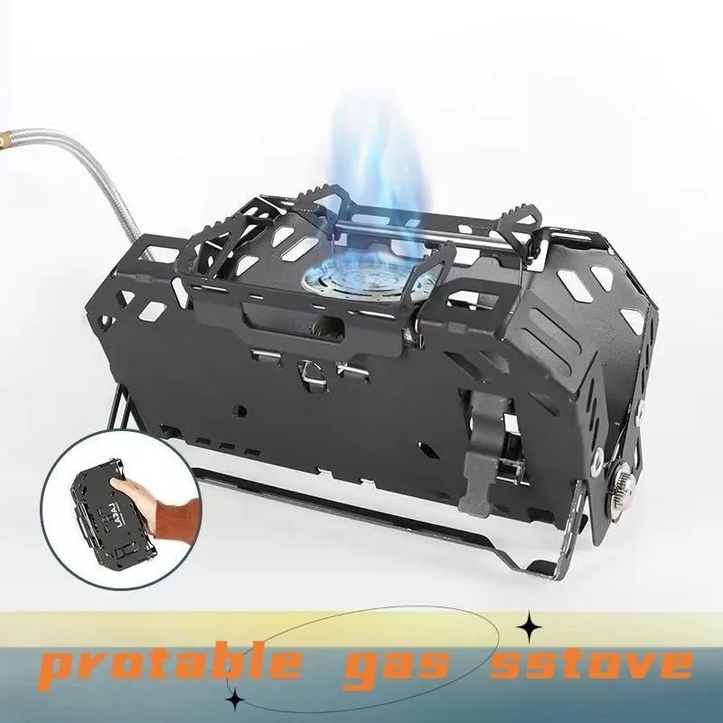 Outdoor camping folding portable picnic windproof gas stove, gas stove, cassette stove