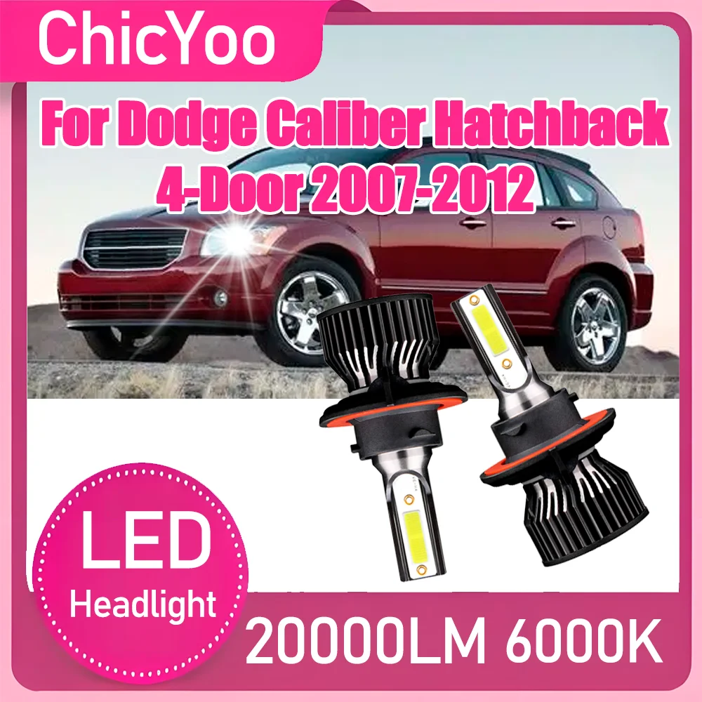 

2 шт. 20000LM турбо-автолампы светодиодные лампы для фар H13 120 Вт 6000 К белые автомобильные фары для Dodge Caliber Hatchback 4-дверные 2007-2012