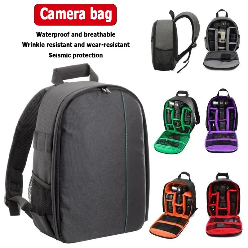 Multi-functional Outdoor Camera Backpack Video Digital Shoulder SLR Camera Bag Waterproof Camera Photo Bag Case for DSLR Sony