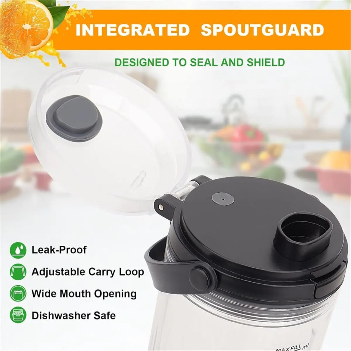 #87T Replacement Lid for Ninja Blast Portable Blender 18oz Blending Grey,Lids for Ninja Blast Cup,(Plastic)