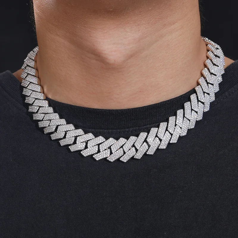 Classic High Quality Necklace 16mm Diamond Cuban Chain Hip Hop Jewelry Necklace Rap Singer Street Jewelry Valentine's Day Gift is a unique jewelry gift for festivals/birthdays/parties