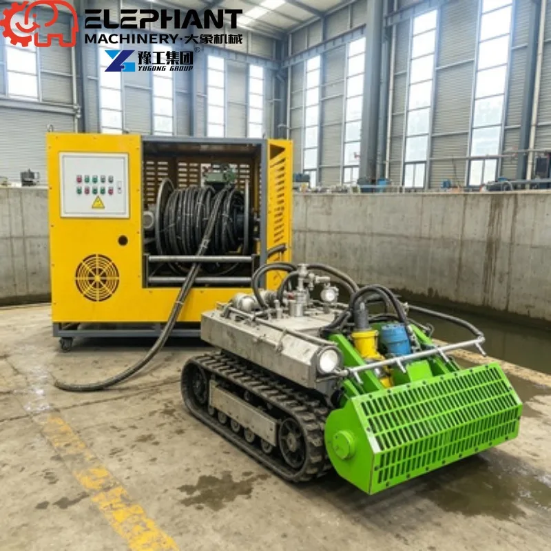 Water Proof Rubber Tracked Underwater Dredging Robot Full Set Rubber Tracked Chassis Walking