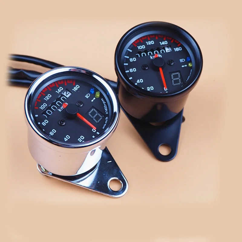 

Motorcycle Speedometer Cafe Racer Tachometer Fuel Gauge12V LED Instrument For Honda Suzuki CG125 GN125 CG GN 125 125cc