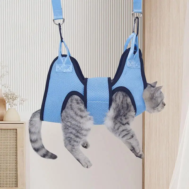 Cat Restraints For Grooming Cat Restraint Holder Breathable Cat Restraint Holder Secure Nail Trimming Pet Hammock With Security