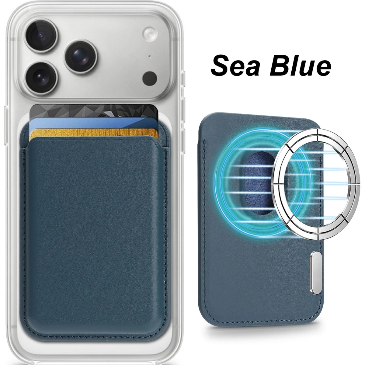 Leder-Brieftasche Kartenhalter Hülle für Mobiltelefone iPhone 18 17 16 15 14 13 12 11 Pro Max Samsung S26 S25 S24 für MagSafe-kompatibel – Detail 13