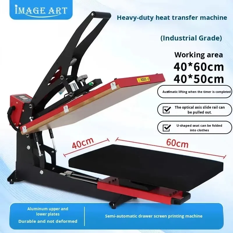 【2026】220V 4060 Drawer Opening Heat Transfer Flatbed Ironing Machine 40*50 T-Shirt Printing Equipment For Heat Press Machine