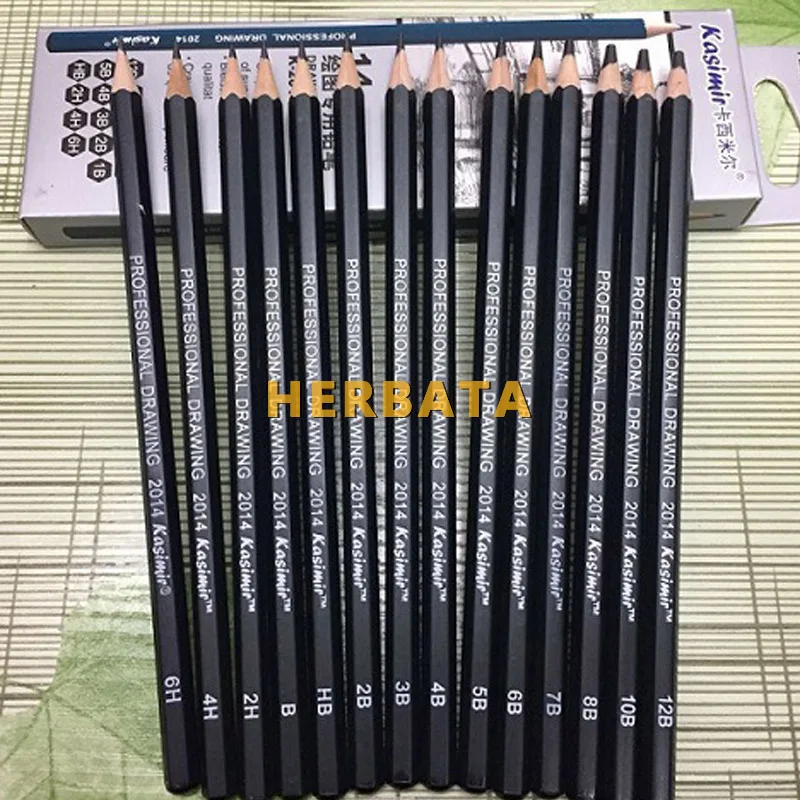 Artist 14Pcs/set Graphite 2H-8B Professional Sketch Pencil Set For Pencil Drawing Tools Charcoal Pencils Set Art Supplies