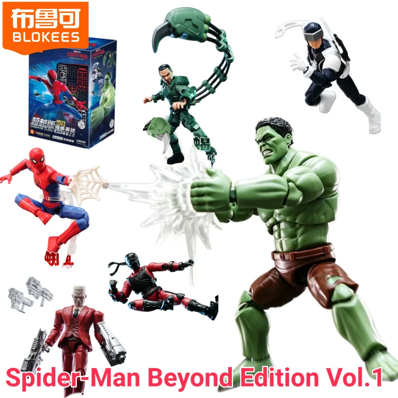 Blokees Marvel Spider-Man Beyond Edition Vol.1 Snap Fit Articulated Action Figure Building Block Toy Collectible Gift