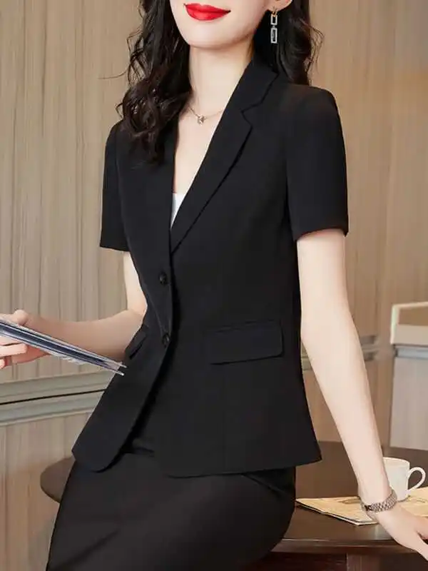 Long Blazers Woman Sun-Proof Back-Slit Aesthetic Sleeved Ins Breathable Creativity Color-Block Leg Graffiti Two-Color Weave