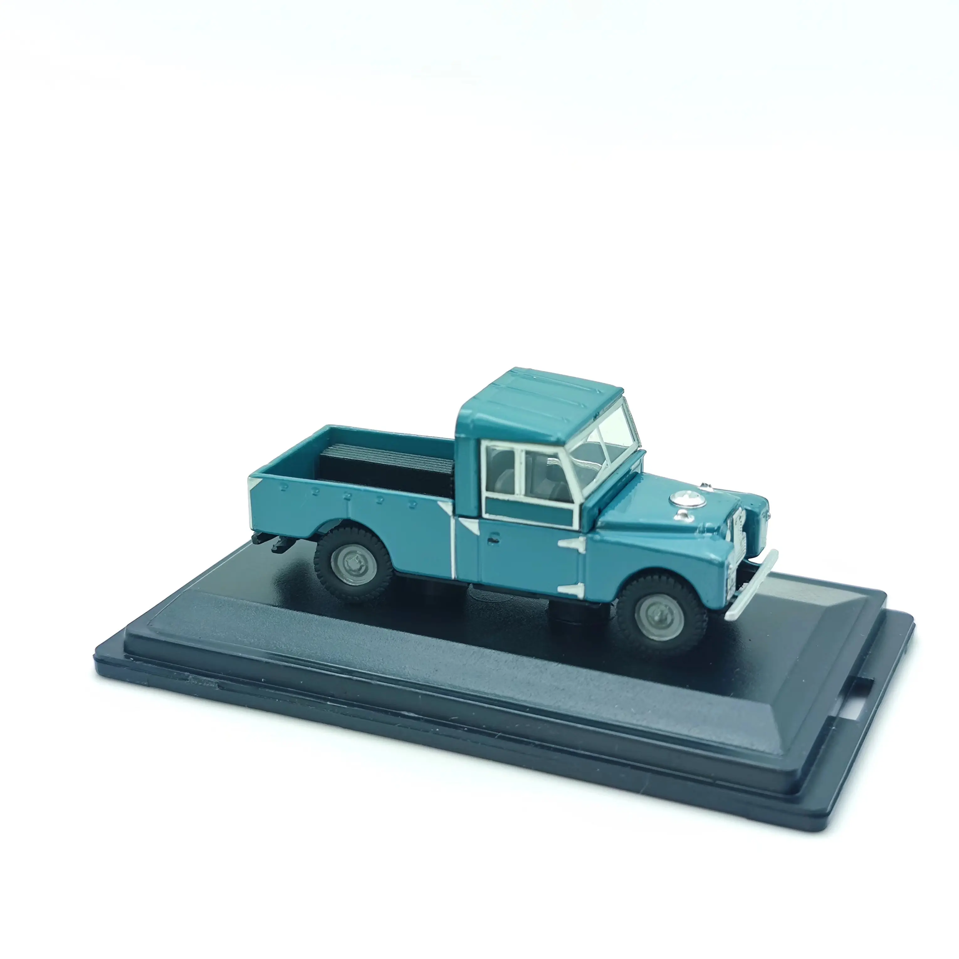 Diecast OXFORD 1:76 Scale Land Rover 109 Blue Off-road Alloy Simulation Car Model Collectible Toy Gift Souvenir Display
