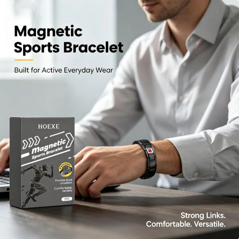 Stainless steel men's chain wristband, suitable for both business and sports purposes, as a gift accessory for men