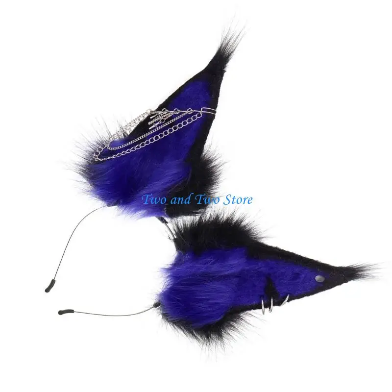 

HX6F Multi Color Plush Animal Ear Hairband Lightweight Headpiece Props For Children