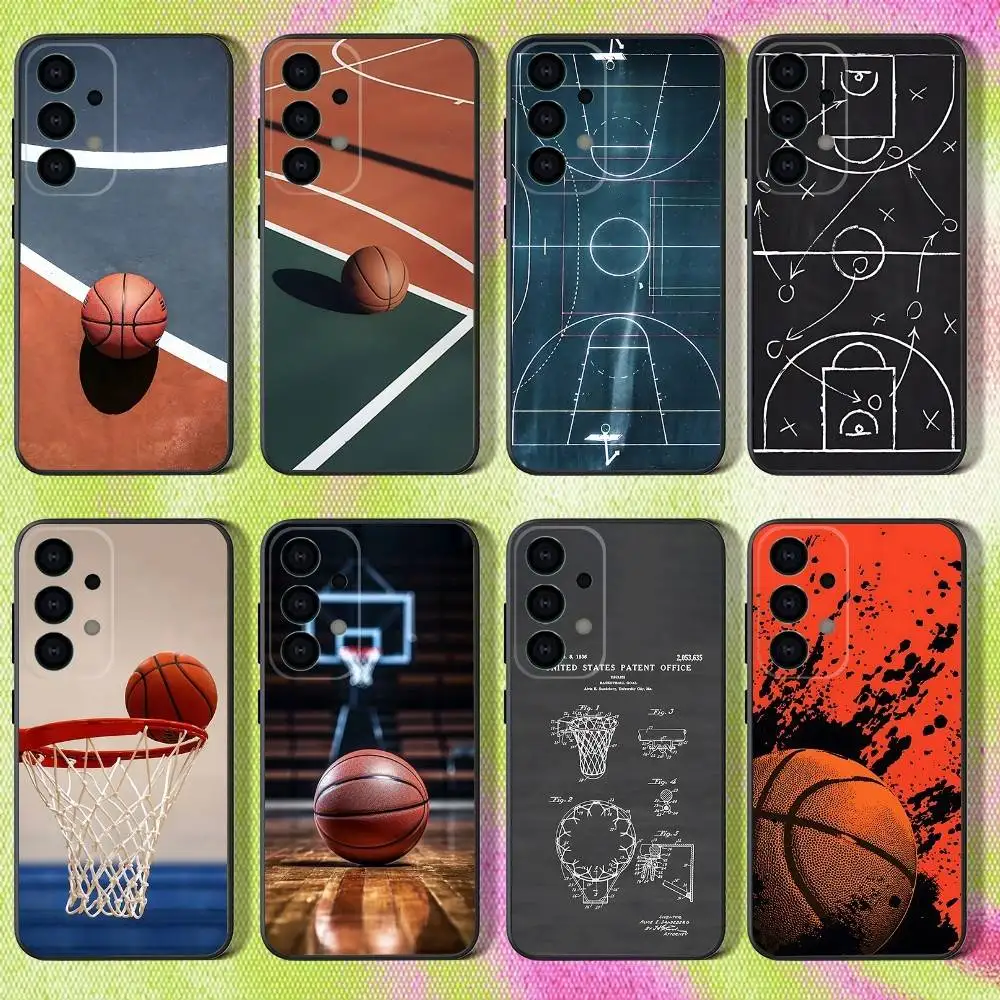 

Basketball Court Phone Case For Samsung S25,S24,S21,S22,S23,S30,Ultra,S20,Plus,Fe,Lite,Note,10,9,5G Black Cover