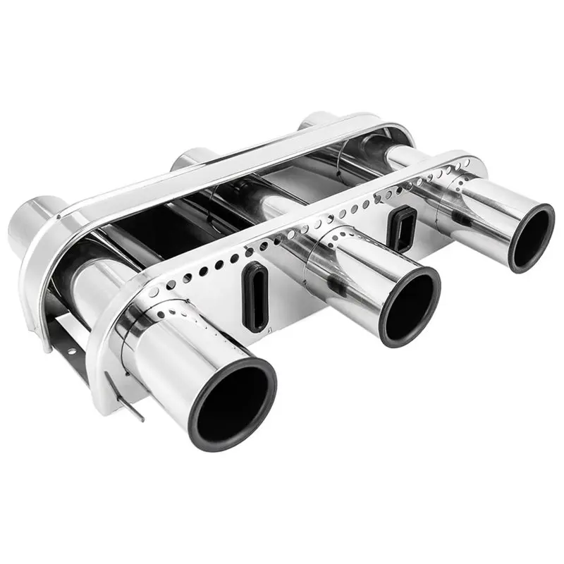 Marine 2 Layer 3 Tube Fishing Rod Holder, Fishing Rod Rack Holder For Boat, Yacht, Garage-AT20