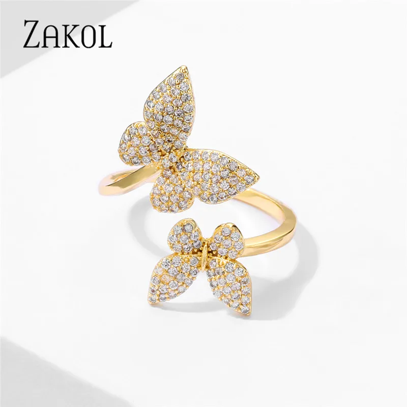 Zircon Butterfly Open Ring 1
