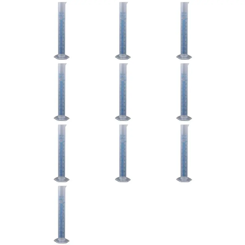 10X Measuring Cylinder Plastic Graduated Tube Tool For Lab(100Ml)
