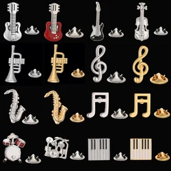 Classic men's women's brooches music drums guitars pianos lapel pins hats scarves suit shirts necktie pin accessories jewelry