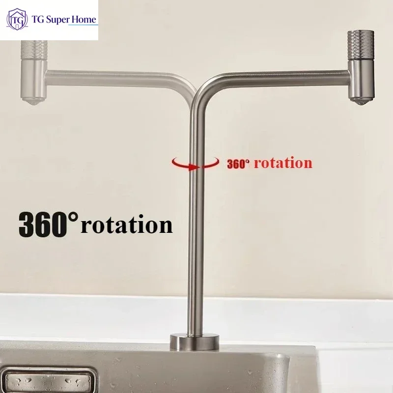 Gun Gray Water Filter Faucet, 304 Stainless Steel, 2- and 3-inch Connections, Cold Water Only, Kitchen Sink