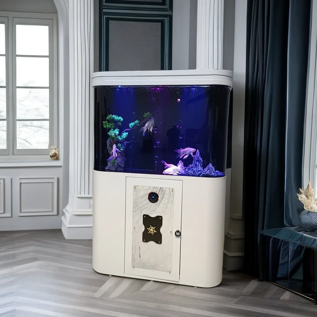 190L Indoor living room acrylic aquarium New medium sized aquarium with filter