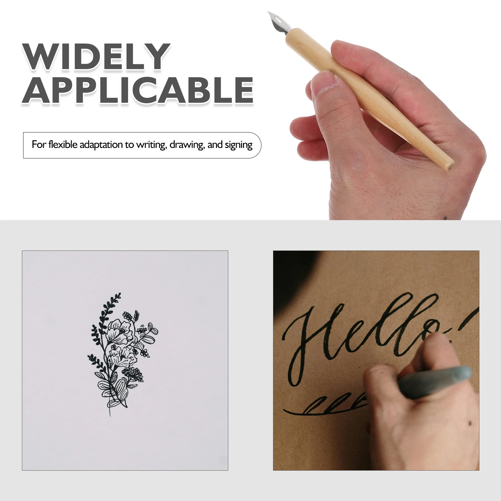 

Dip Pen Replaceable Stainless Steel Nibs Comic Drawing Wooden Pen Holder for Writing Painting Sketching Signing Artist Supplies