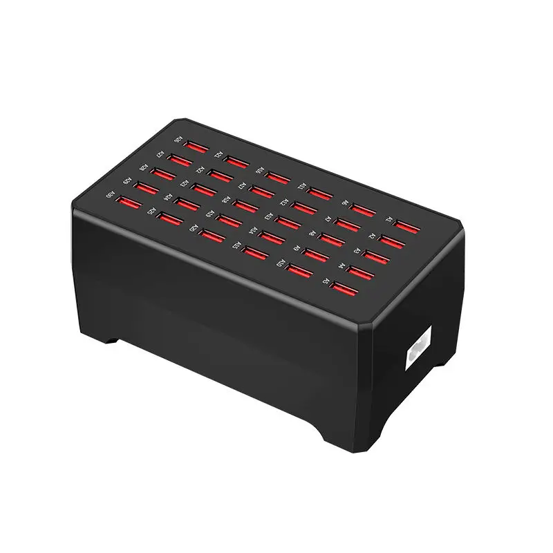 

2025 hot sale 30-Port Smart USB Charging Hub Multi-Speed Wall Dock Adapter QC2.0 4A Output Power Outlet Phone AU/EU/US Hotels Sc
