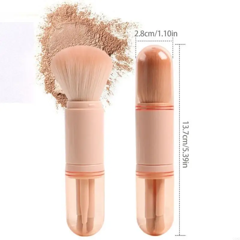G99E Multi funcional 4 1 pincel maquiagem com cerdas macias para cuidados com o rosto suave para viagens necessidades