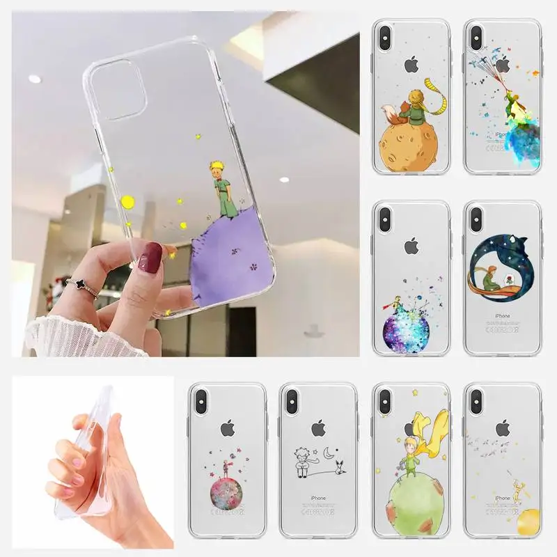 Cartoon The Little Prince The Earth Space Phone Case Fundas Shell Cover for Iphone 6 6s 7 8 Plus Xr X Xs 11 12 13 Mini  Pro Max