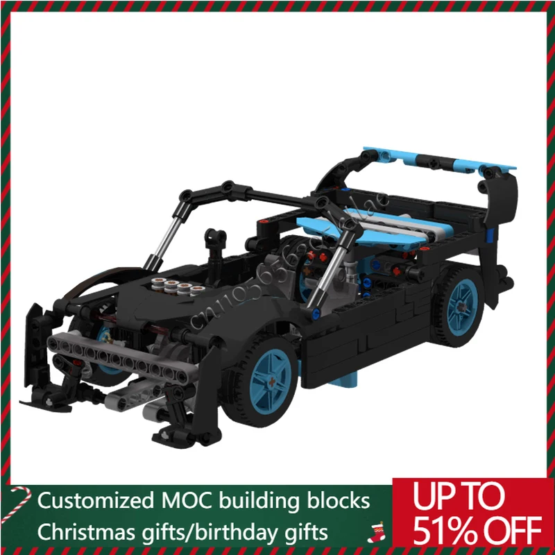 

Hot 395 PCS MOC Technology Racing Cool Simple Modified Car Model Building Blocks Bricks Toys Assembly Kids Adult Halloween Gifts