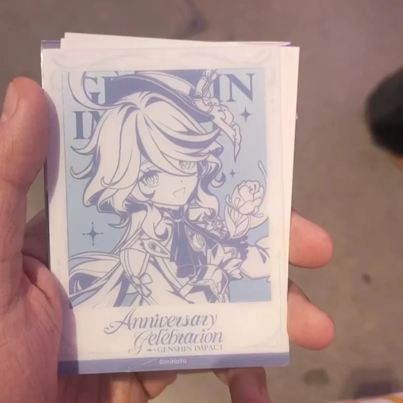 공식 정품 원신 임팩트 기념일 오프라인 선물 보너스 벤티 푸리나 콜럼비나 라이덴 쇼군 중리 캐릭터 카드 세트