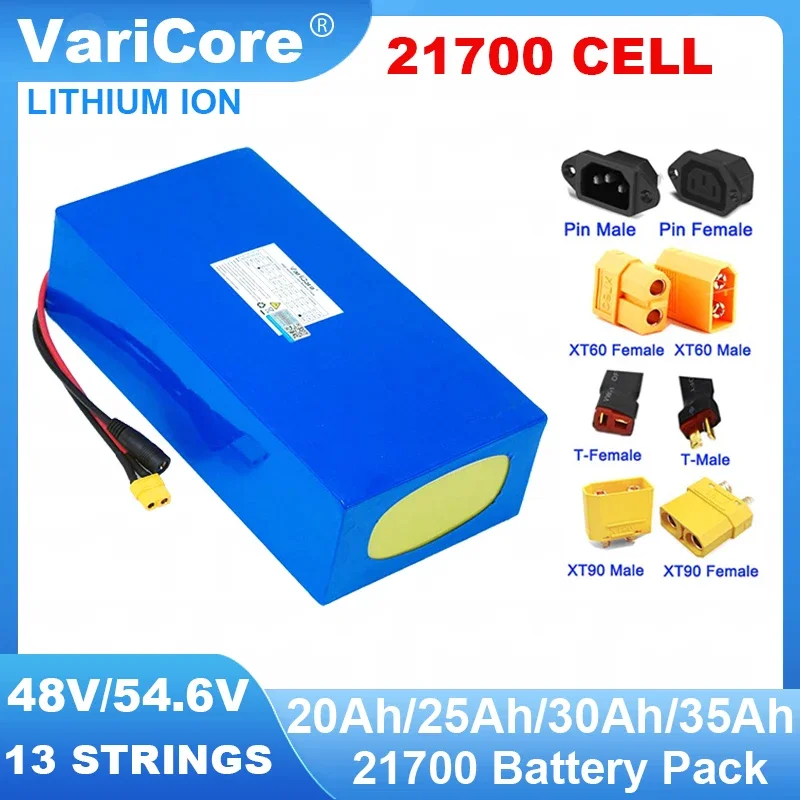 VariCore 48V 20ah 25ah 30Ah 21700 13strings Lithium ion battery 54.6v with BMS Protection