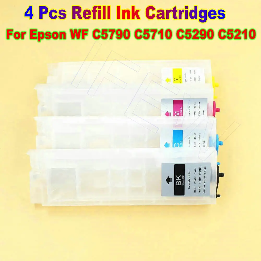 T9451-T9454 Refillable Ink Cartridge for Epson WorkForce Pro WF-C5290 WF-C5210 WF-C5710 WF-C5790 WF C5290 C5210 C5710 C5790 Kit