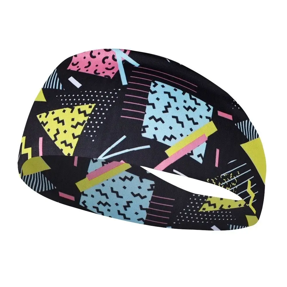 Casual Cycling Yoga Headband Retro Absorbent Sport Sweat Headband Fashion Print 10 Styles Men Sweatband Men and Women