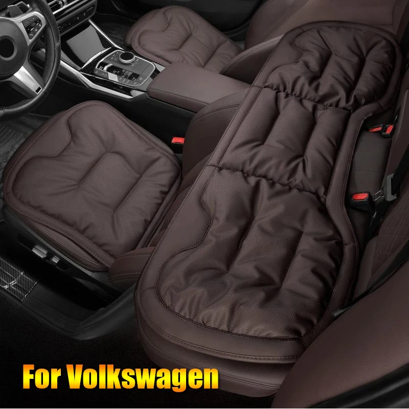 

Fashion NAPPA Car Seat Cushion For Volkswagen Golf Tiguan Passat Leather Non-Slip Bottom Comfort Car Seat Protector Auto Parts